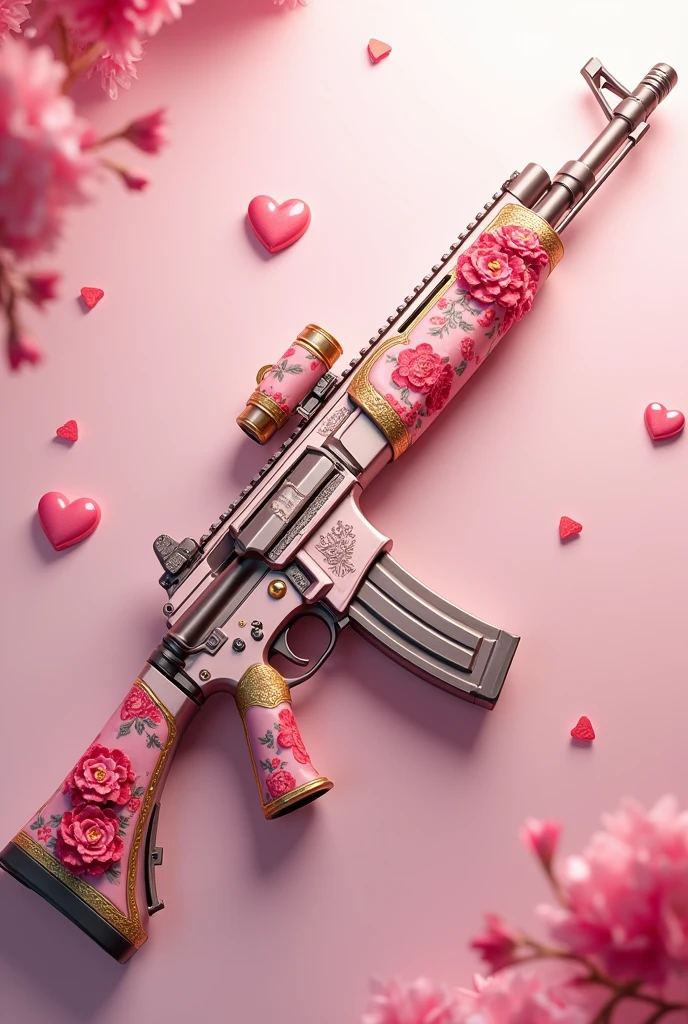 A valentine themed Valorant Vandel gun skin