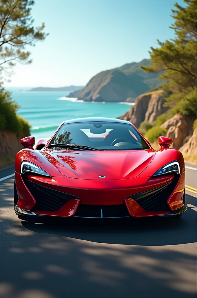 A car in red
