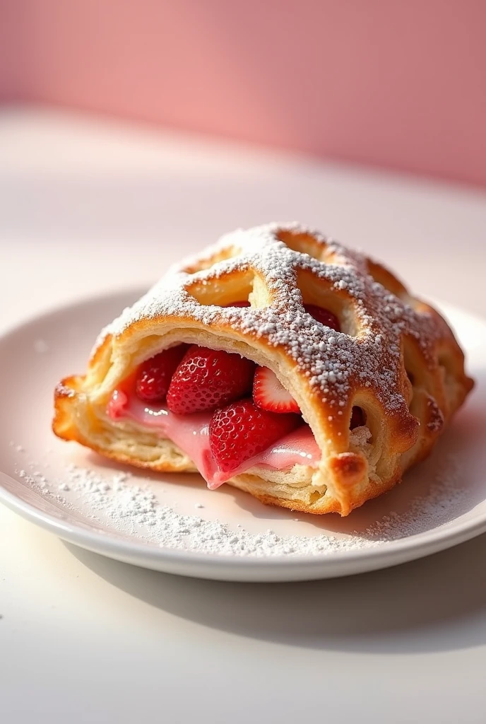 pastry with strawberry fillings