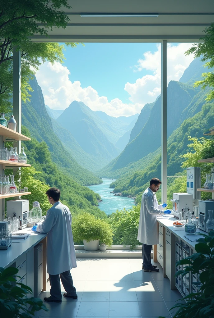 hospital lab, landscape