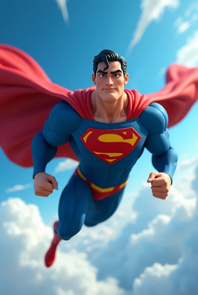 Superman flying animation
