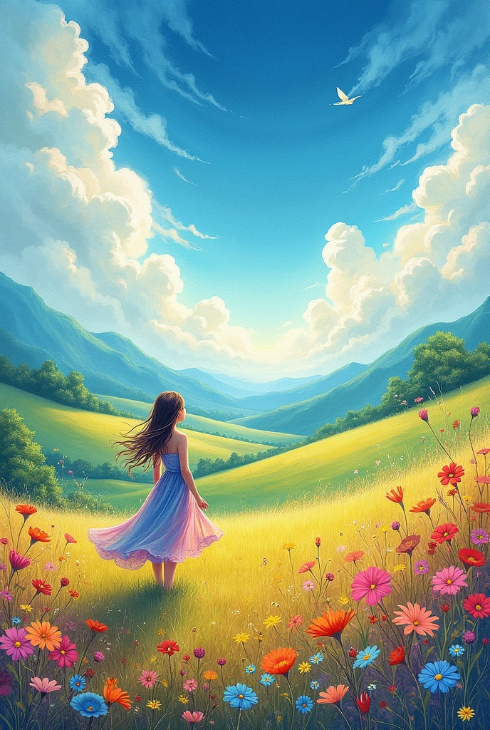 make the drawing vividly colored with watercolor, 4k  