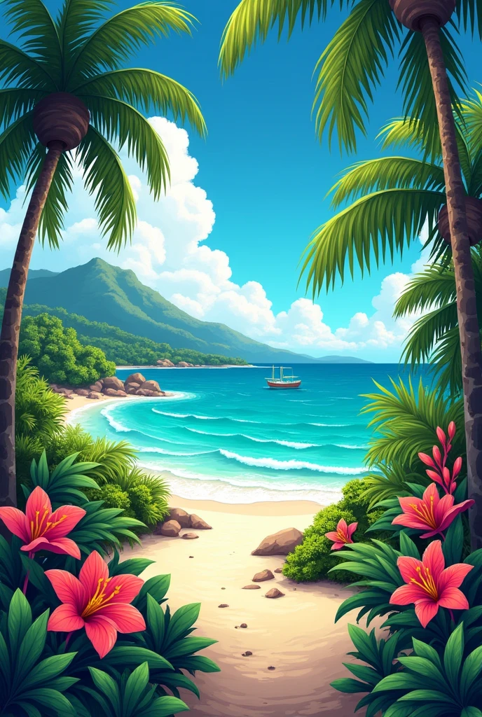 create a wallpaper with the same image but vertically from the Caribe Hilton song Lary Over