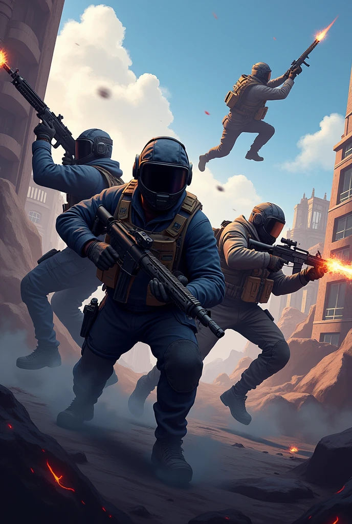 eSports for free fire game with dark animation