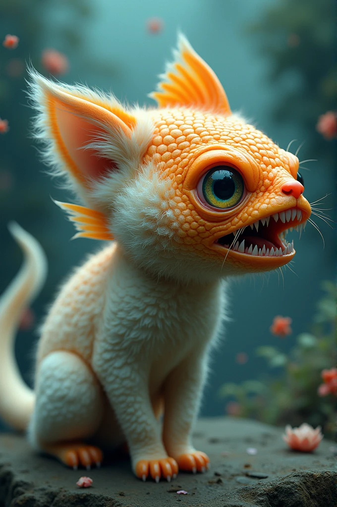 Cat with fish head 