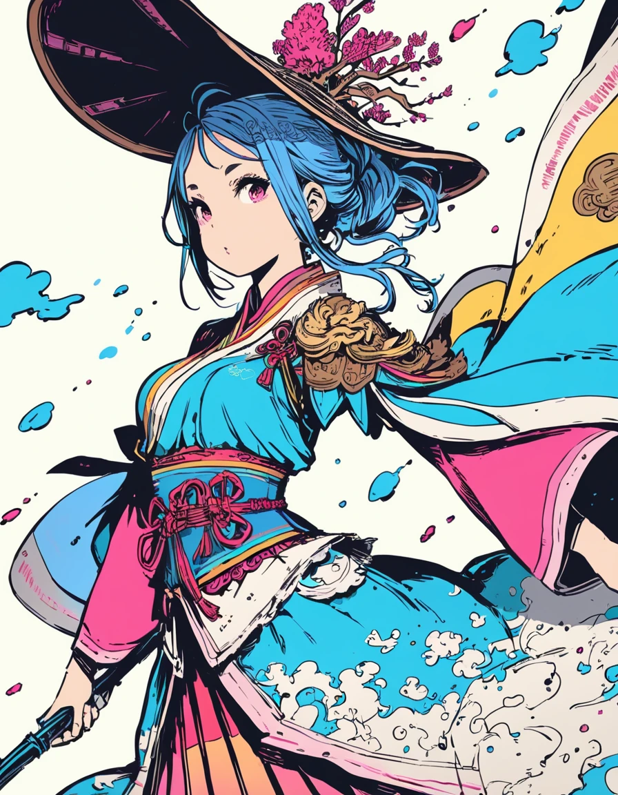 {{{{{figure}}}}}, By Yuko Shimizu,One Girl,Chinese龍,Chinese,Focus on women, {{Color ink painting}},{{Ink splash}},{{ Splashes of color}},{{{colorful}}},{{sketch}}, masterpiece, Highest quality, Beautifully drawn, Very detailed,