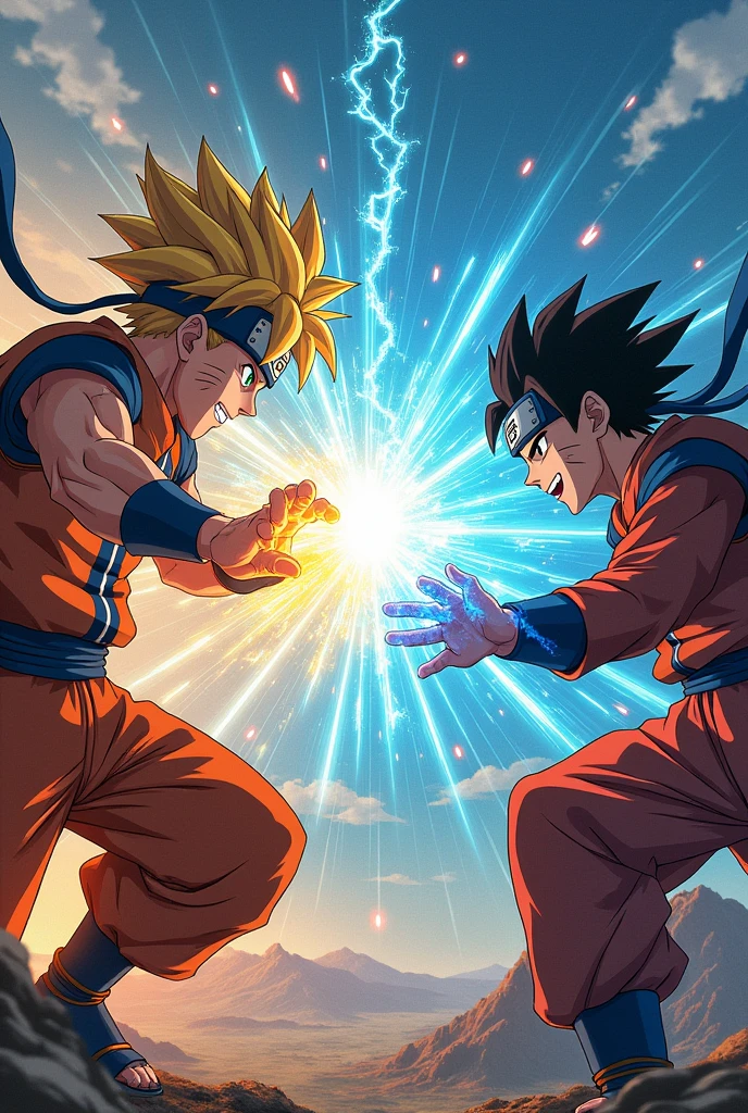 Madaram and Naruto and Gojo vs Goku and baki hanma picture 