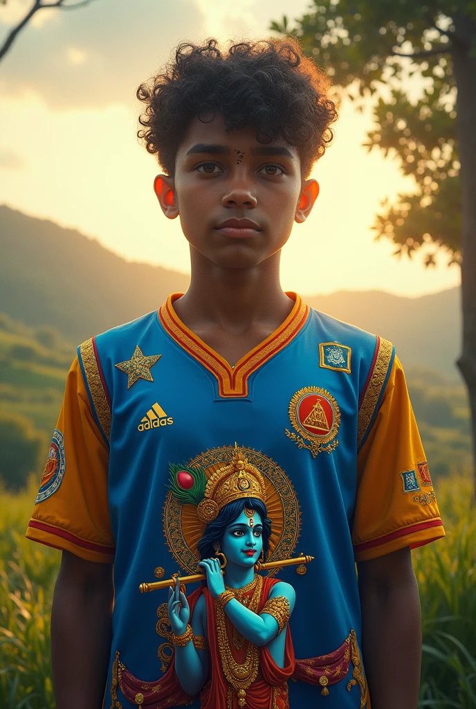 Krishna god a man wear of Krishna Jersey