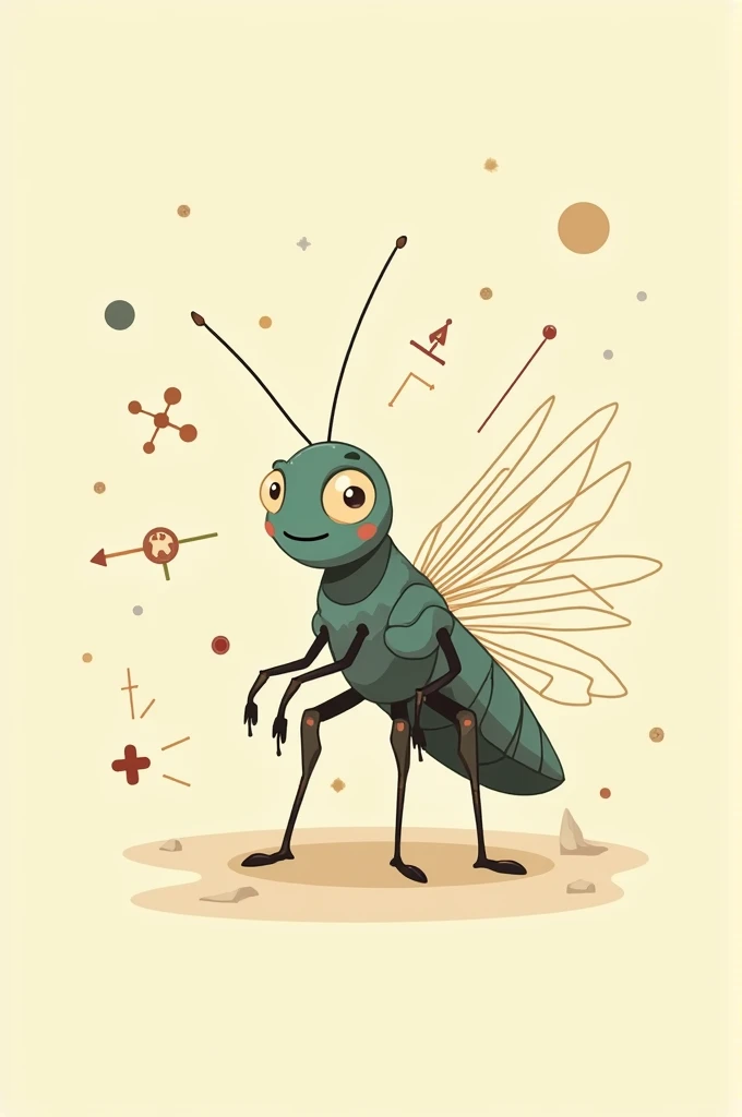 cute AI pic of cricket laws of motion"