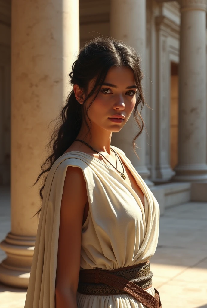 Roman female in rome in 1000bce. Realistic