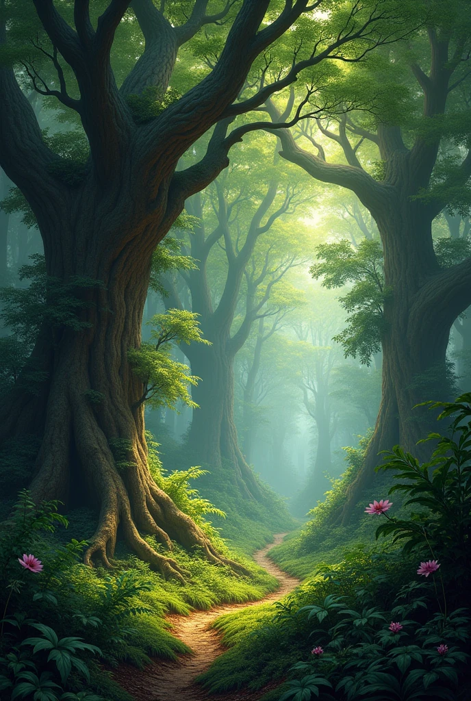 Draw a 2d dense forest