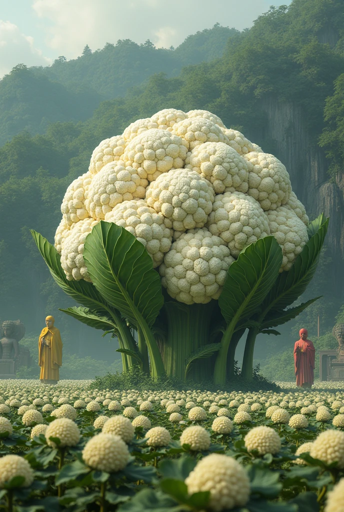 There is only one cauliflower in a cauliflower field. Allah is written on that cauliflower. The weight of that cauliflower is 10000 quintals and there is a forest behind it and two old Buddhas are living there.