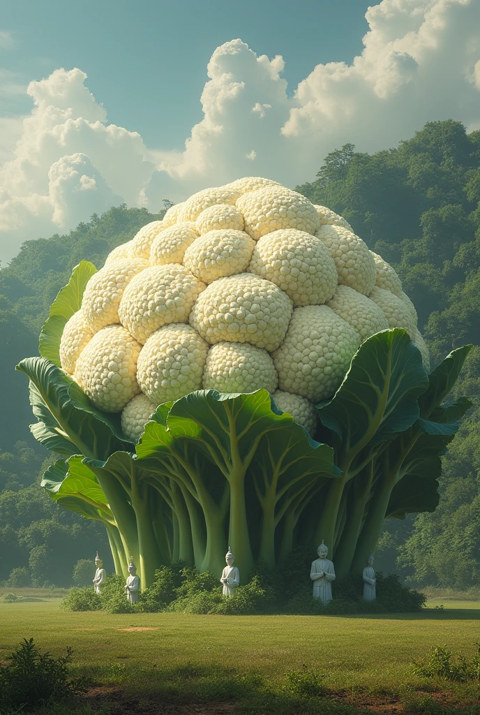 There is only one cauliflower in a cauliflower field. Allah Allah Allah is written on that cauliflower. The weight of that cauliflower is 10000 quintals and there is a forest behind it and two old Buddhas are living there.
