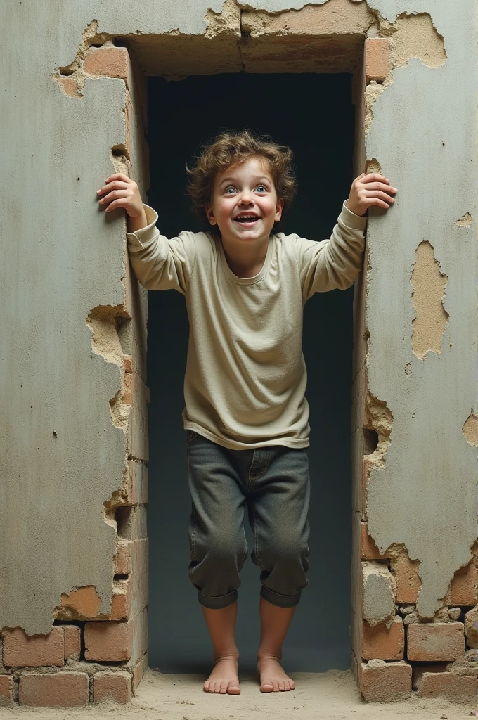 stuck in wall