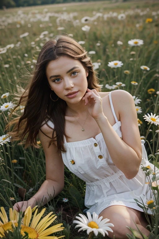 The most beautiful and colorful daisy field