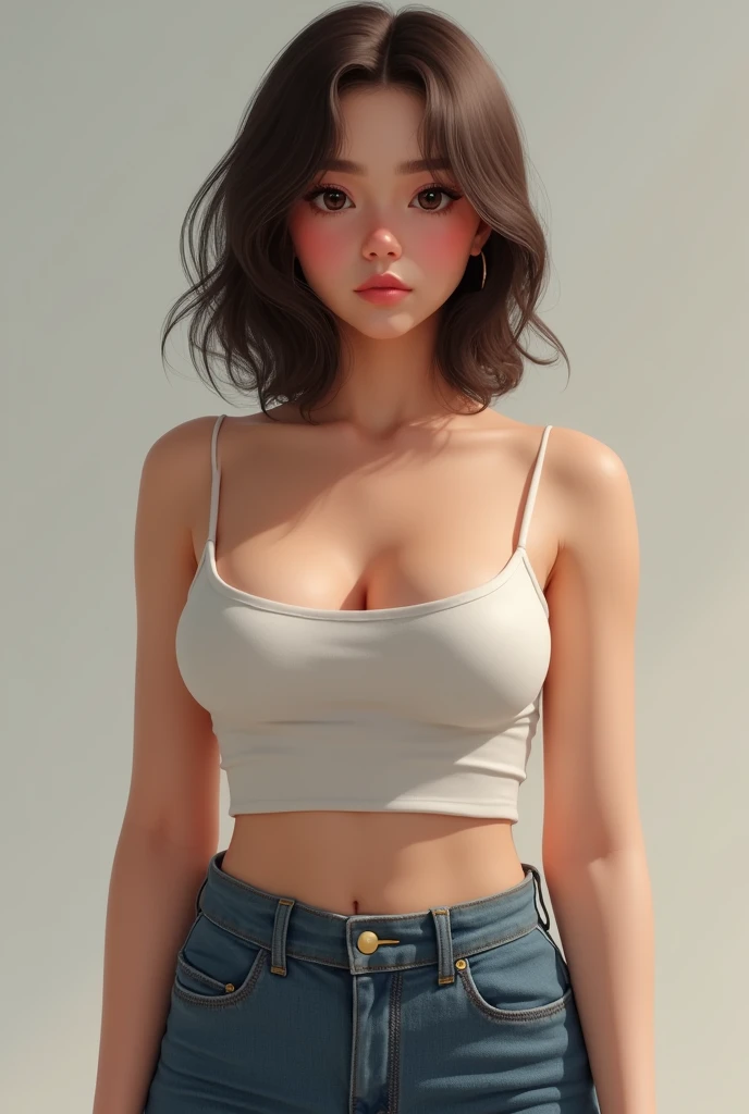 A girl with big boobs