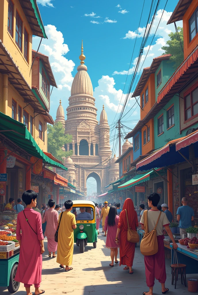 Streets of india in anime 