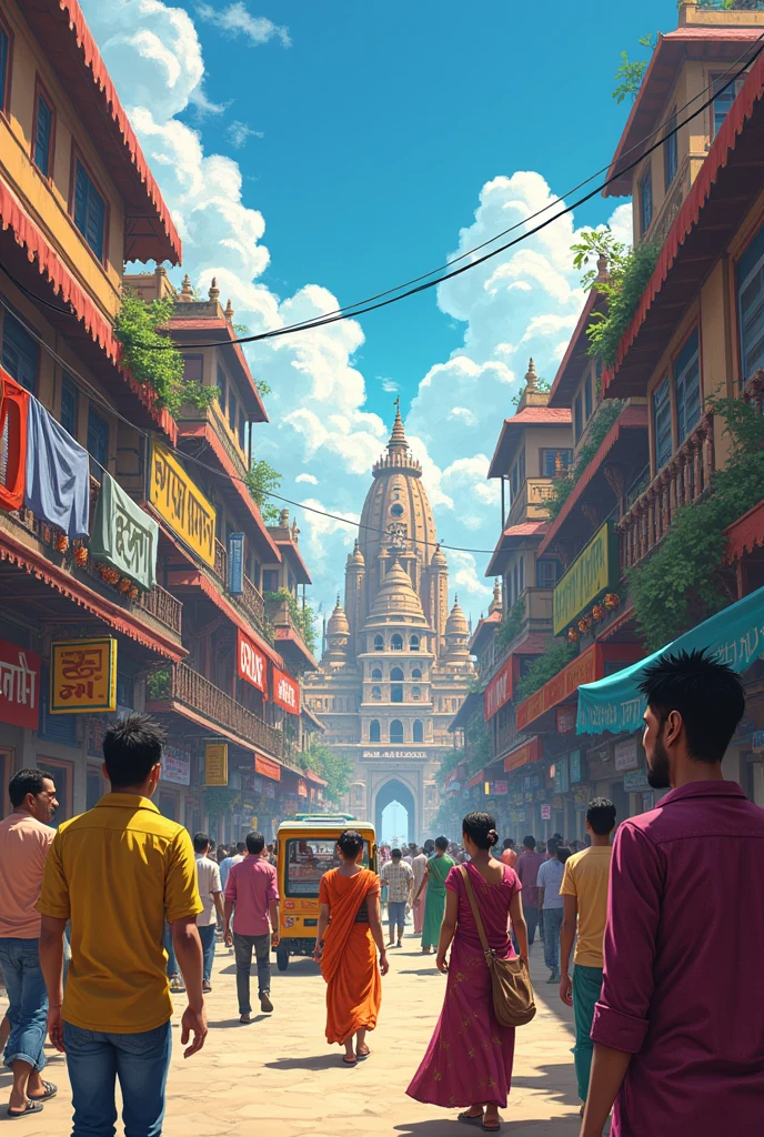 Streets of india in anime
