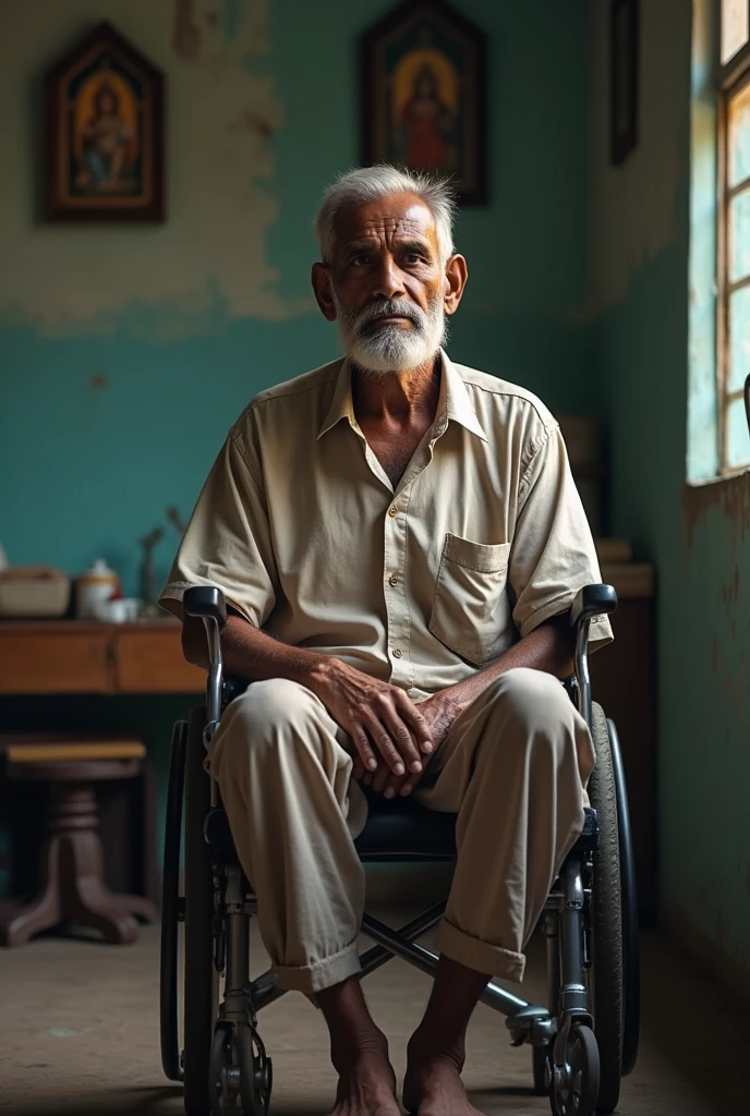 Disable Armless poor indian man