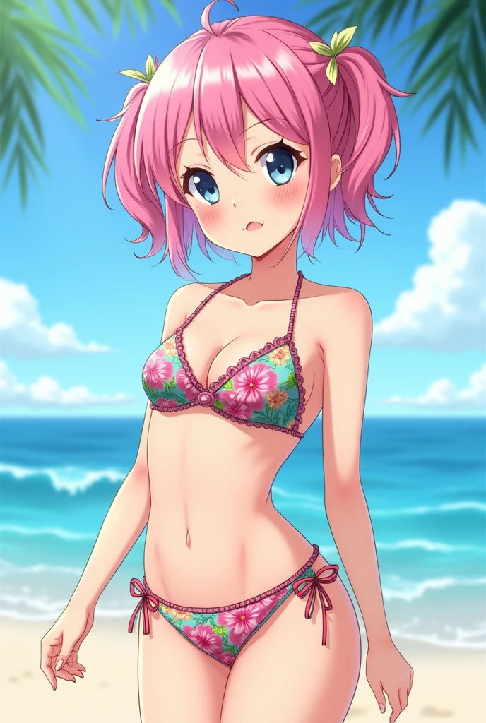 child anime girl with bikini
