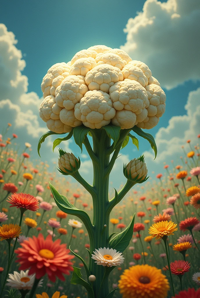 There is only one cauliflower in the field of a flower goddess whose Bhajan is 1000 tan. On top of it is a very big one, Allah is written once and on top of it is a very big one. Allha is written, make an image and show it.
