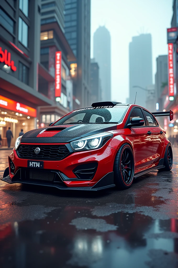 Tata tiago modified with body kit racing modification