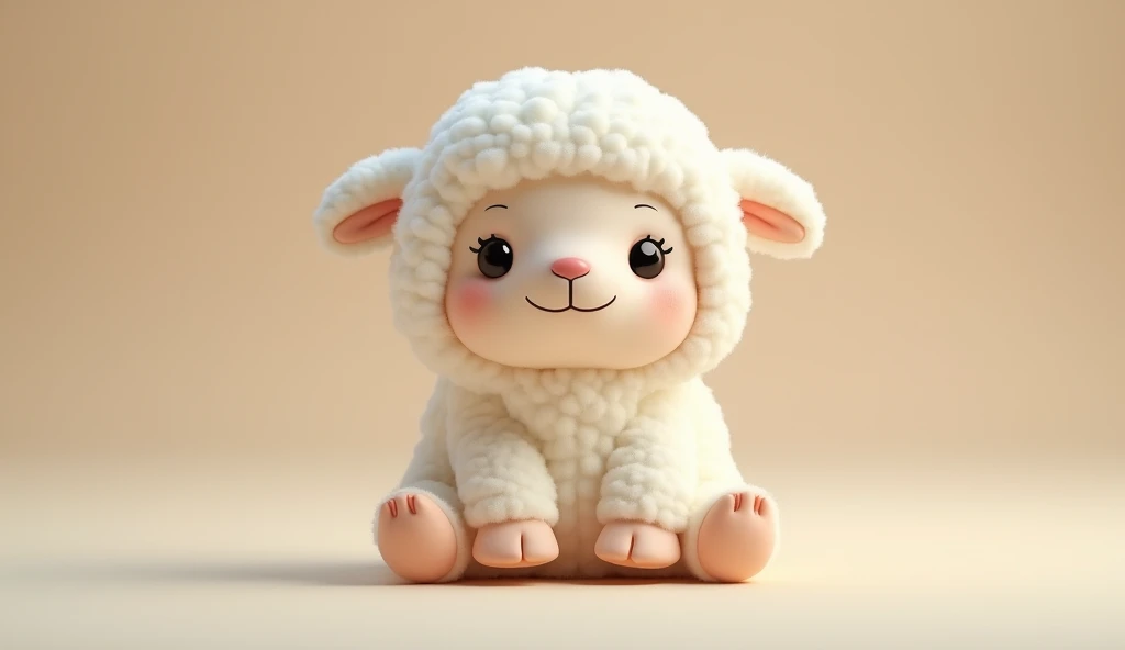 Sheep doll，Sheep dollของเล่นสุดcute，He's tiny.，Face the lens，Luxury materials，cute