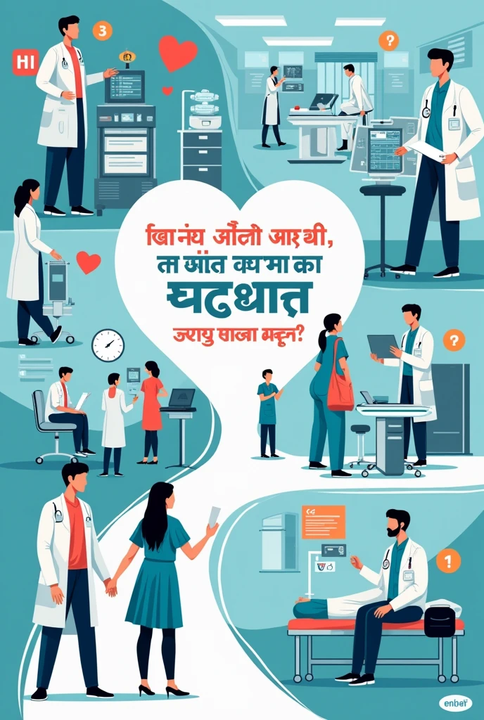 Poster on patient safety which written in hindi