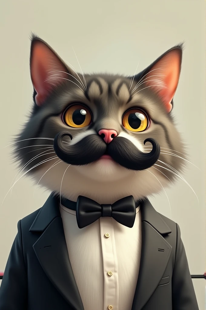 cat with moustache