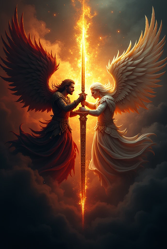 Logo in board game is about lucifer and st.michael