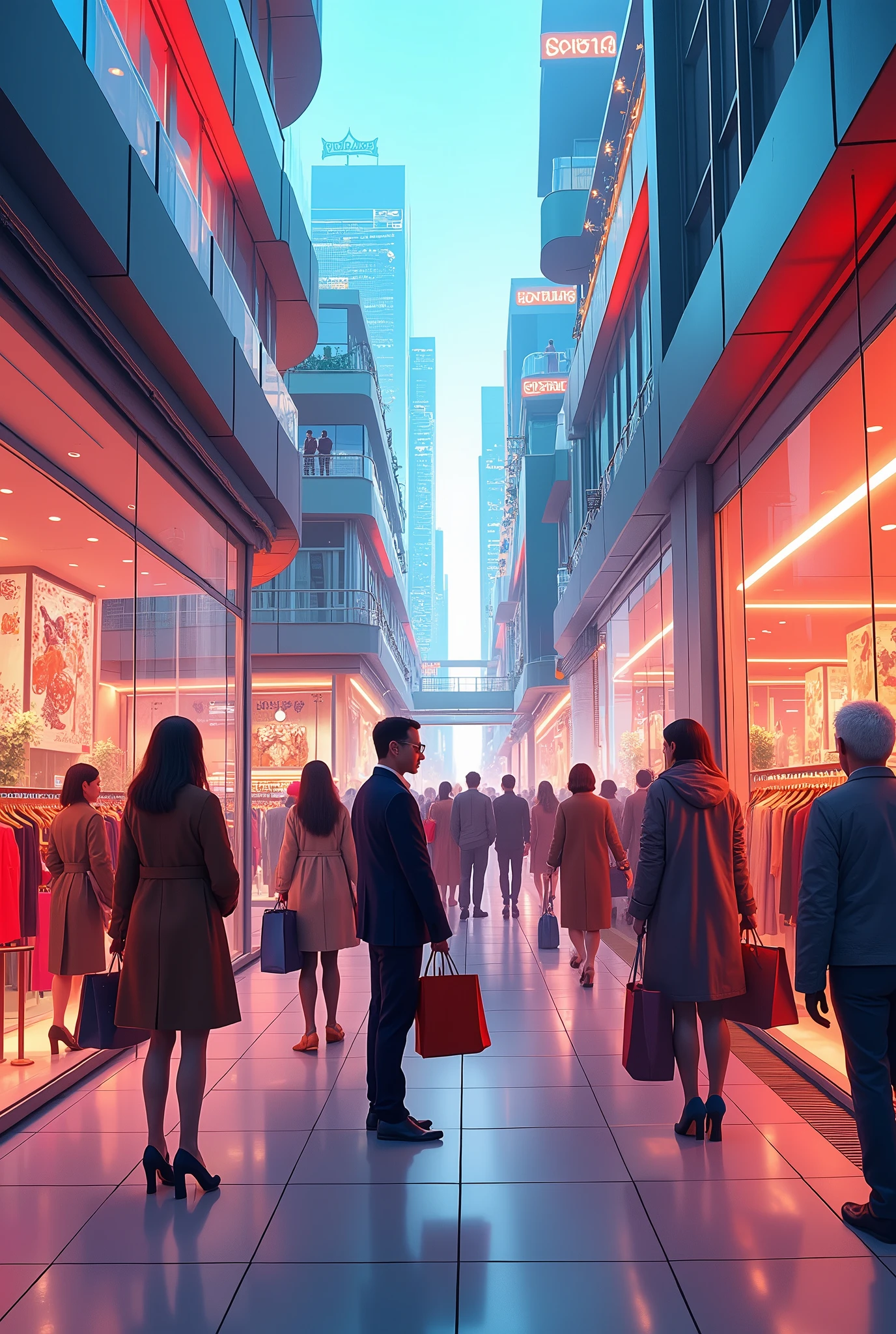 Shopping is interesting, exciting, and trendy. 