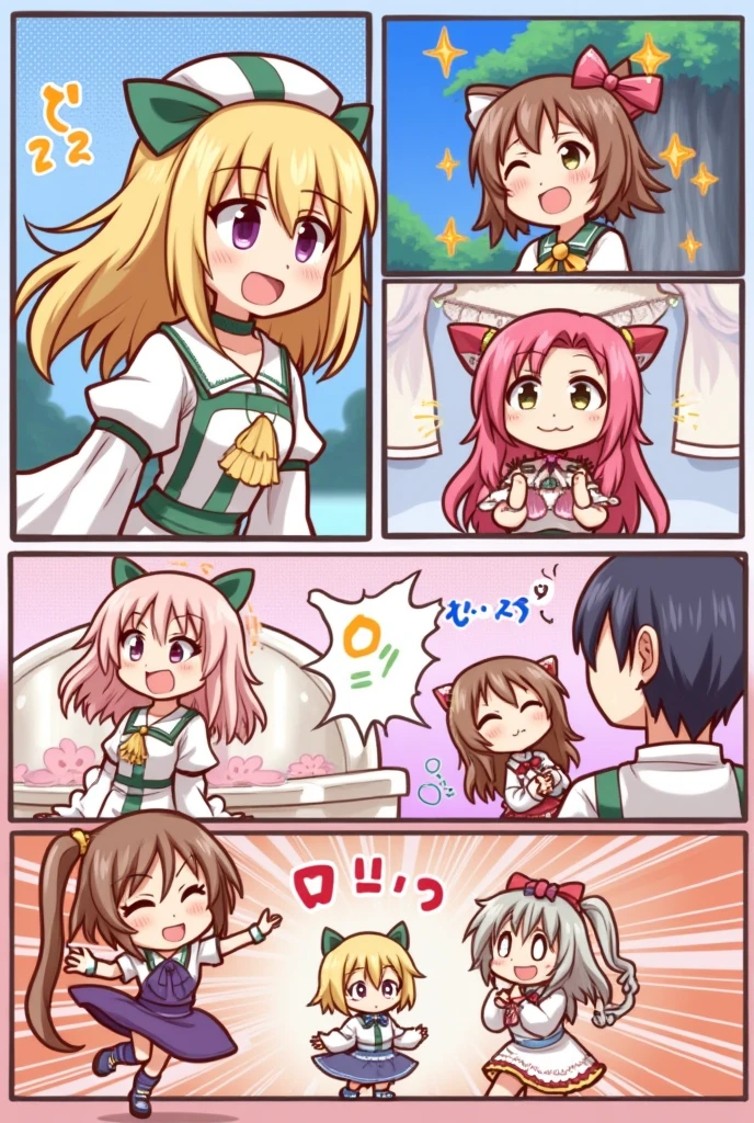 Anime-style tickling images