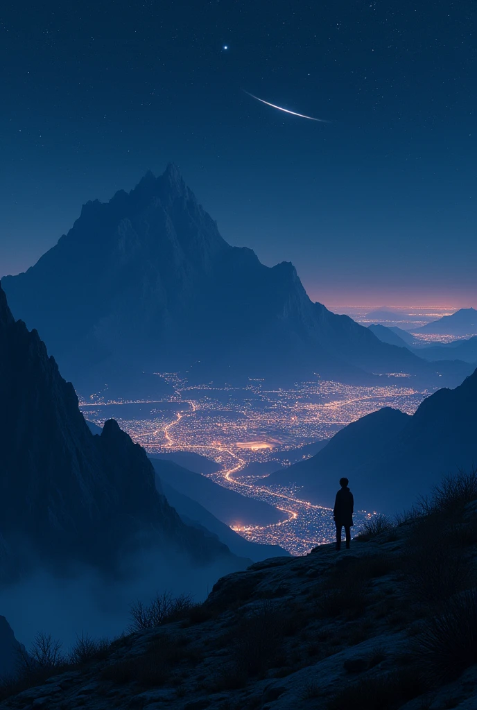 Night view View from the mountain