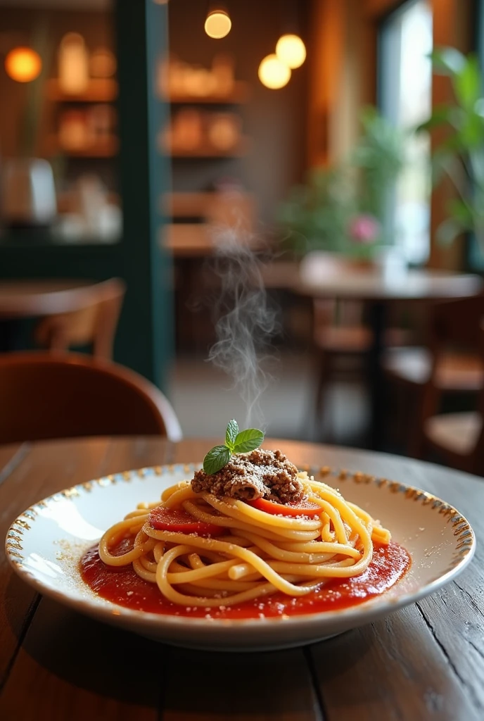 Neapolitan pasta photograph Coffee shop