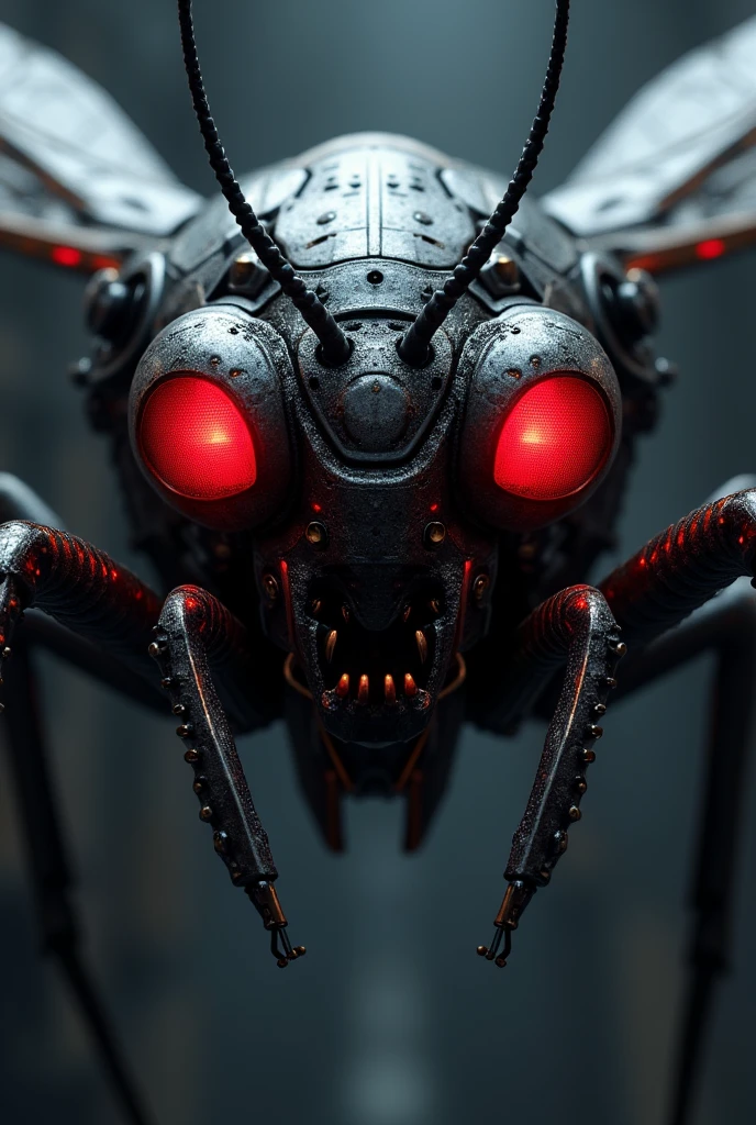 Turbo robot fierce mosquito logo