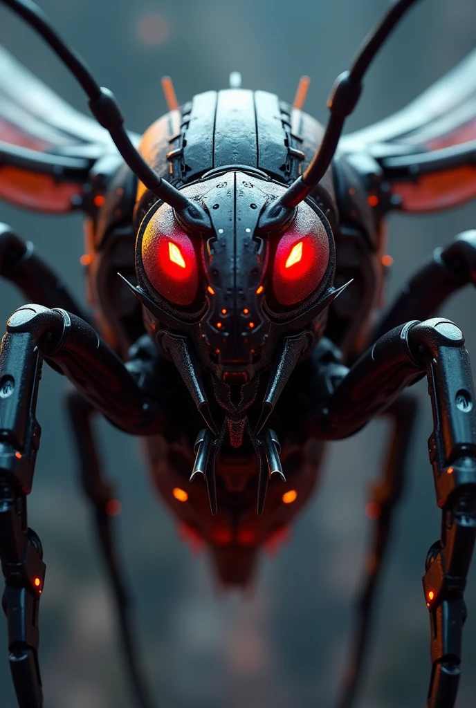 Turbo robot fierce mosquito logo
