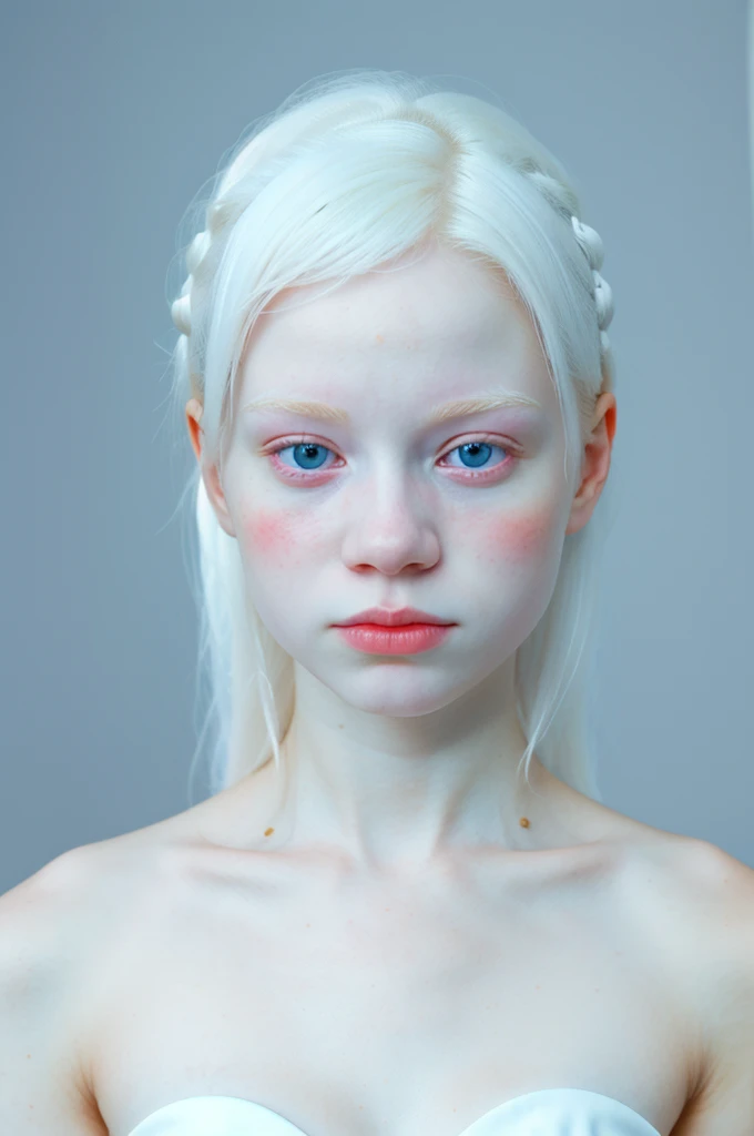 european girl, albino
