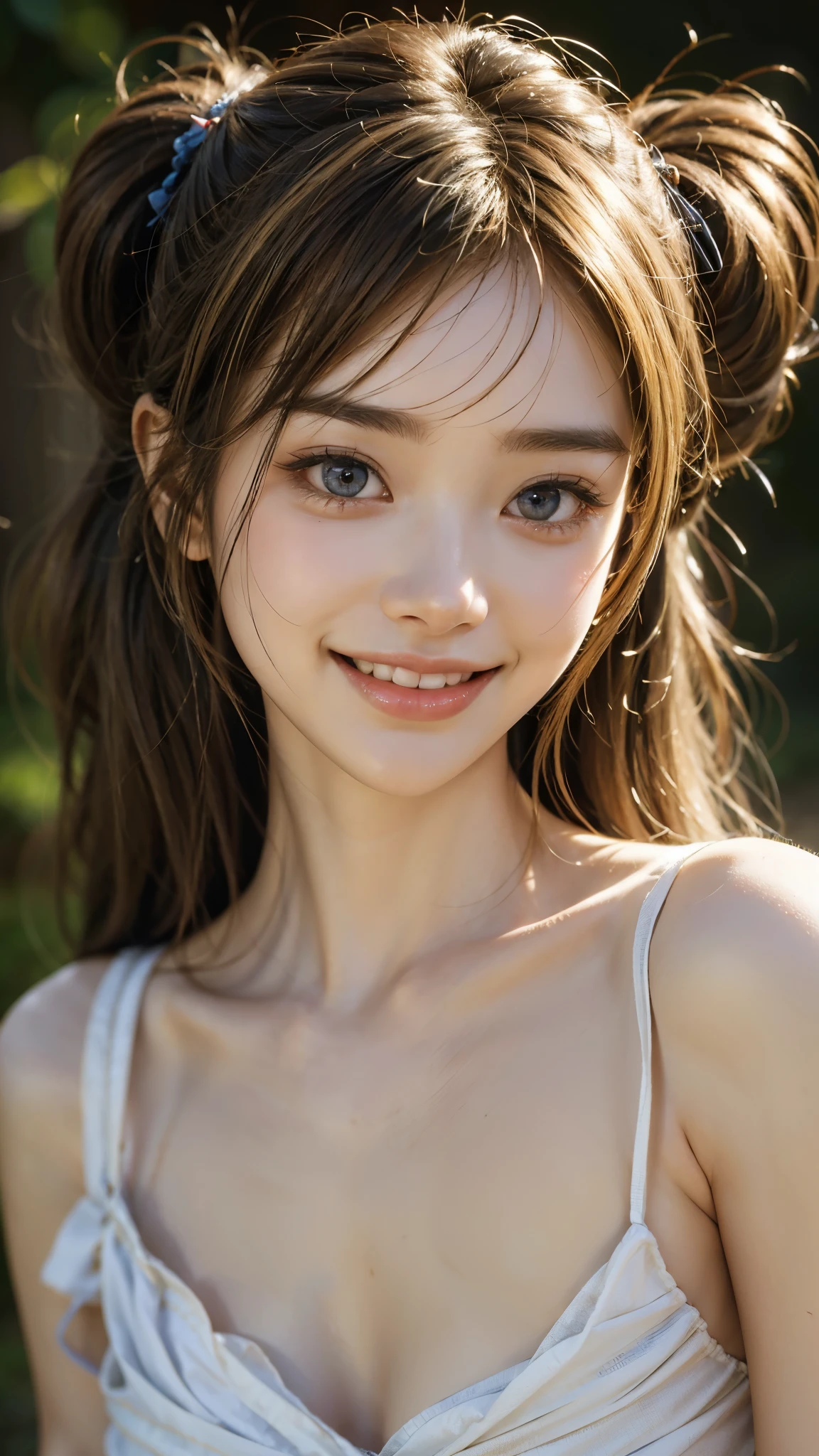 (beauty写真)
(masterpiece:1.3)Beautiful Japanese 2,beauty,((smile:1.4)),Beautiful Face,(A vivid face),Beautiful and delicate eyes,((White dress)),Realistic eyes,Beautiful Skin,Realistic skin texture(Real Skin)Glowing Skin,Professional Lighting,((Shiny blonde twin tails)),((Short bangs)),,Center of chest,High resolution,Sharp focus,Ultra-high definition eyes,
