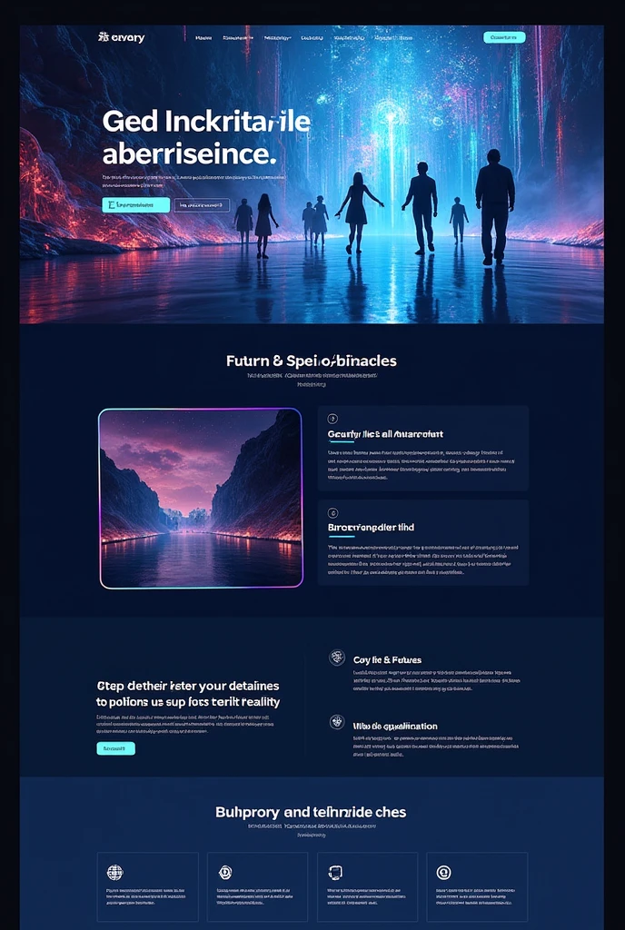 Title:  AR/VR Experience ]Subtitle: Immersive Reality RedefinedImage: A striking AR/VR visual or scene from the experienceBackground Colors: Deep blues and purples with neon accentsMain Content:Brief Description: 1-2 sentences explaining the experienceKey Features: Short bullet points or icons highlighting major featuresImage: Supplementary visuals or screenshotsFooter:Future Prospects: 1-2 sentences on upcoming developmentsCall to Action: E.g., “Visit [website] for more details” or “Sign up for updates”Use design tools like Canva or Adobe Spark to put this together, keeping the layout clean and engaging.