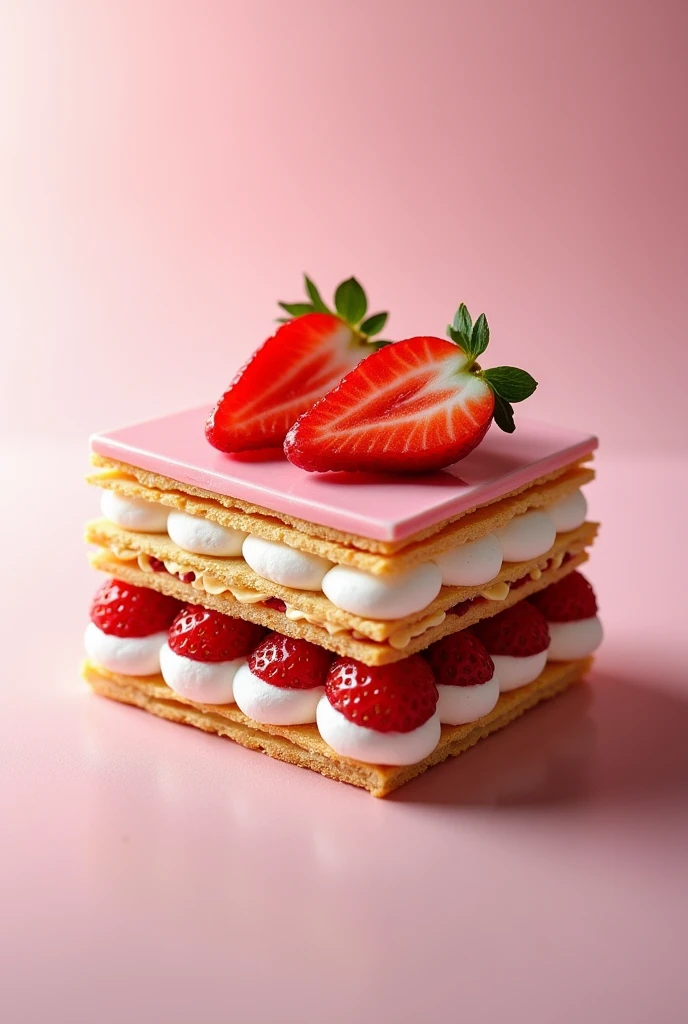 Strawberry millefeuille photograph