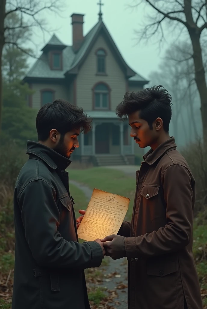 Ravi and Aman receive an old-fashioned invitation to explore an abandoned mansion on the outskirts of town. The envelope is dusty, and the handwriting is faded, adding a sense of eerie anticipation.