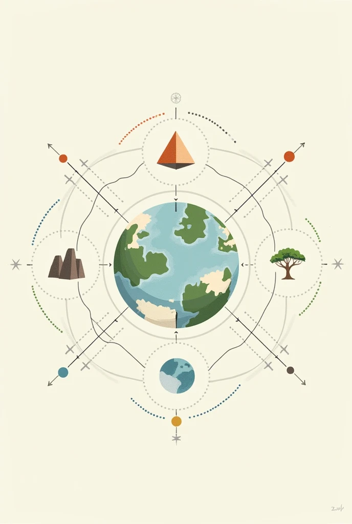 make a concept map that is interconnected with one ther topic and the topic is 4 earth system?
