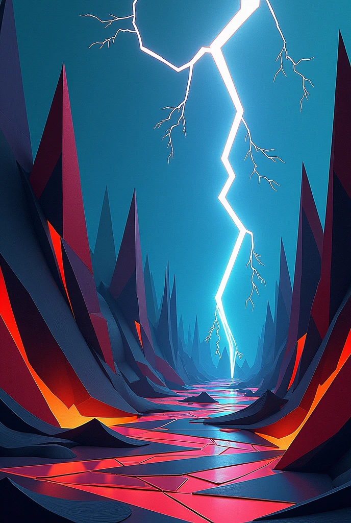 Cubism lightning pattern