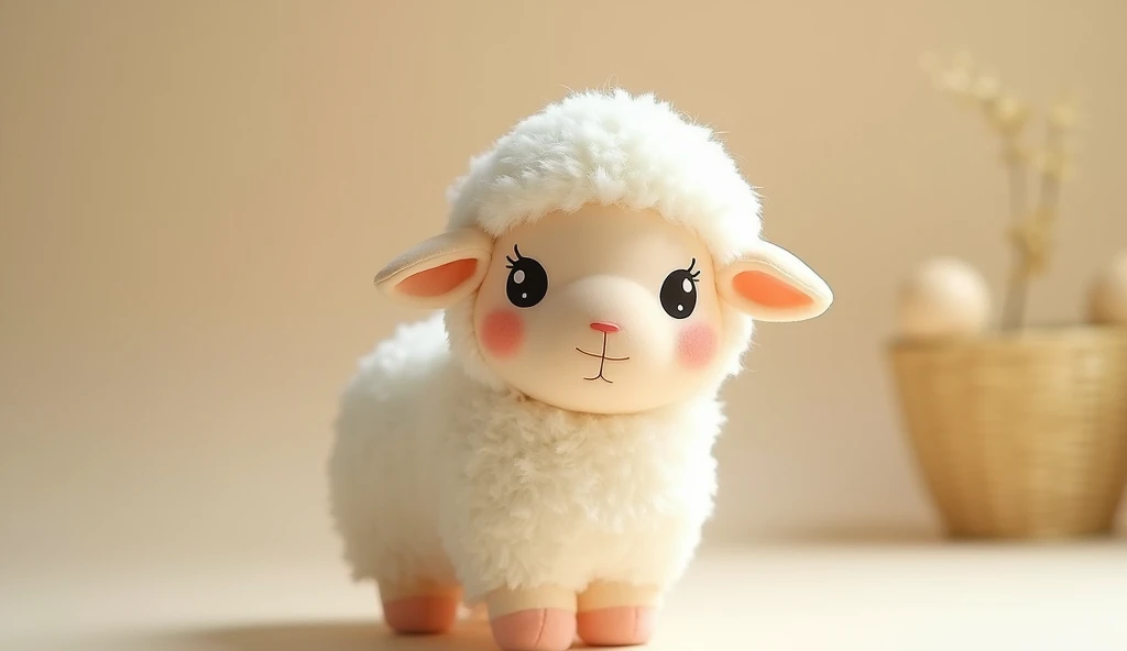 Sheep doll，Sheep dollของเล่นสุดcute，He's tiny.，Face the lens，Luxury materials，cute