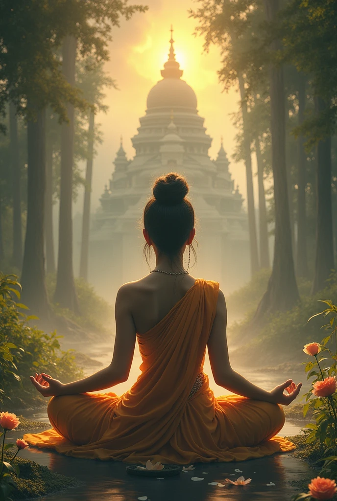 Accepting God's will is true devotion."make a Hindu image 