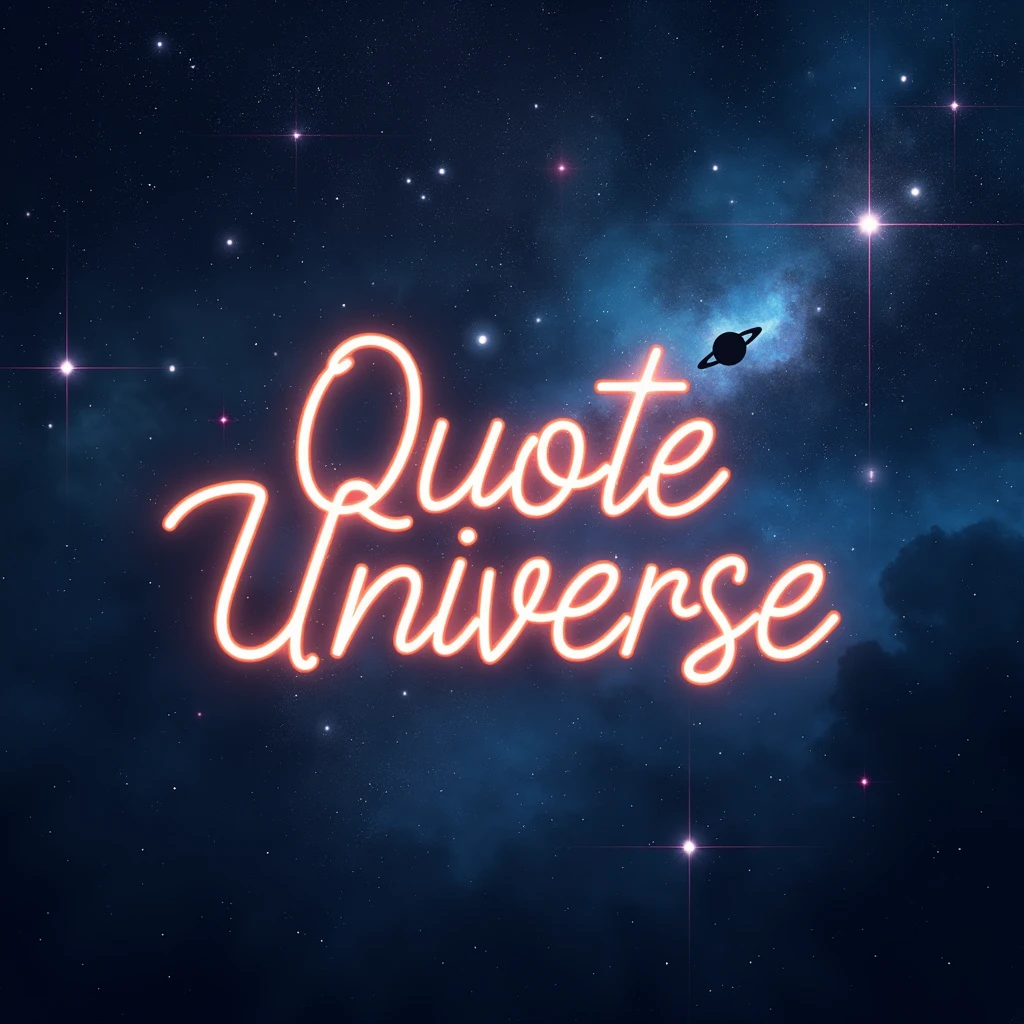 Design a modern and captivating Instagram profile picture for a page called 'Quote Universe.' The image should feature a cosmic or galactic theme with stars, galaxies, and planets in the background to reflect the 'universe' aspect. In the center, include elegant, glowing typography with the words 'Quote Universe,' using a stylish, readable font. The color palette should blend deep blues, purples, and soft whites, giving a mysterious and inspiring vibe. The overall design should feel inspiring, timeless, and creative, suitable for a page that shares thoughtful quotes."