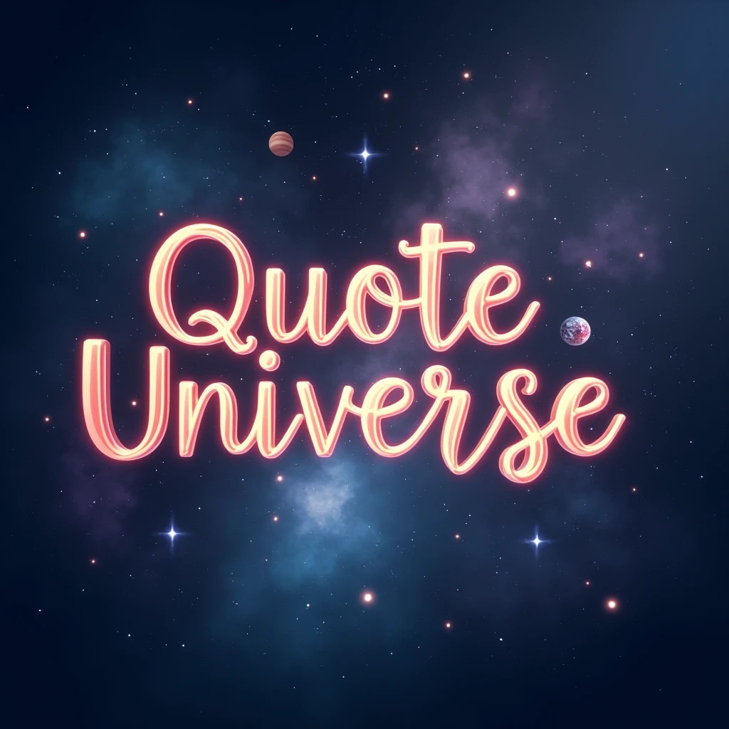 Design a modern and captivating Instagram profile picture for a page called 'Quote Universe.' The image should feature a cosmic or galactic theme with stars, galaxies, and planets in the background to reflect the 'universe' aspect. In the center, include elegant, glowing typography with the words 'Quote Universe,' using a stylish, readable font. The color palette should blend deep blues, purples, and soft whites, giving a mysterious and inspiring vibe. The overall design should feel inspiring, timeless, and creative, suitable for a page that shares thoughtful quotes."