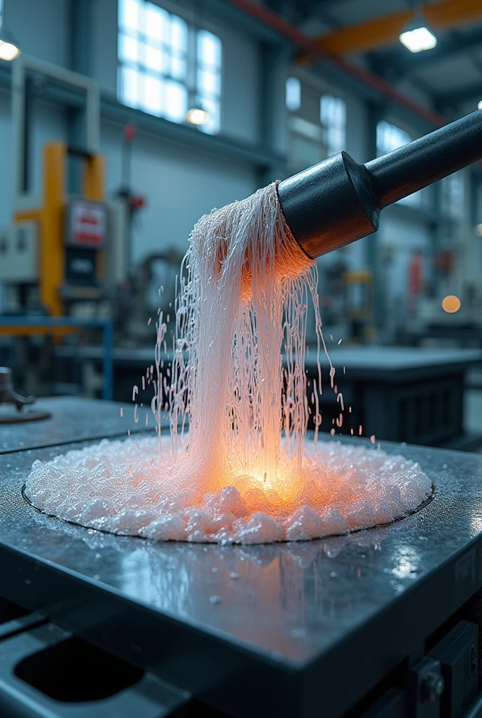 Resin mixing with glass fibre
