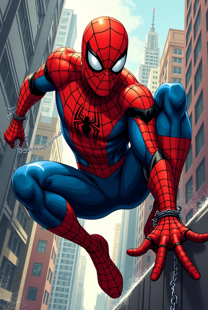 Spiderman comic strip style