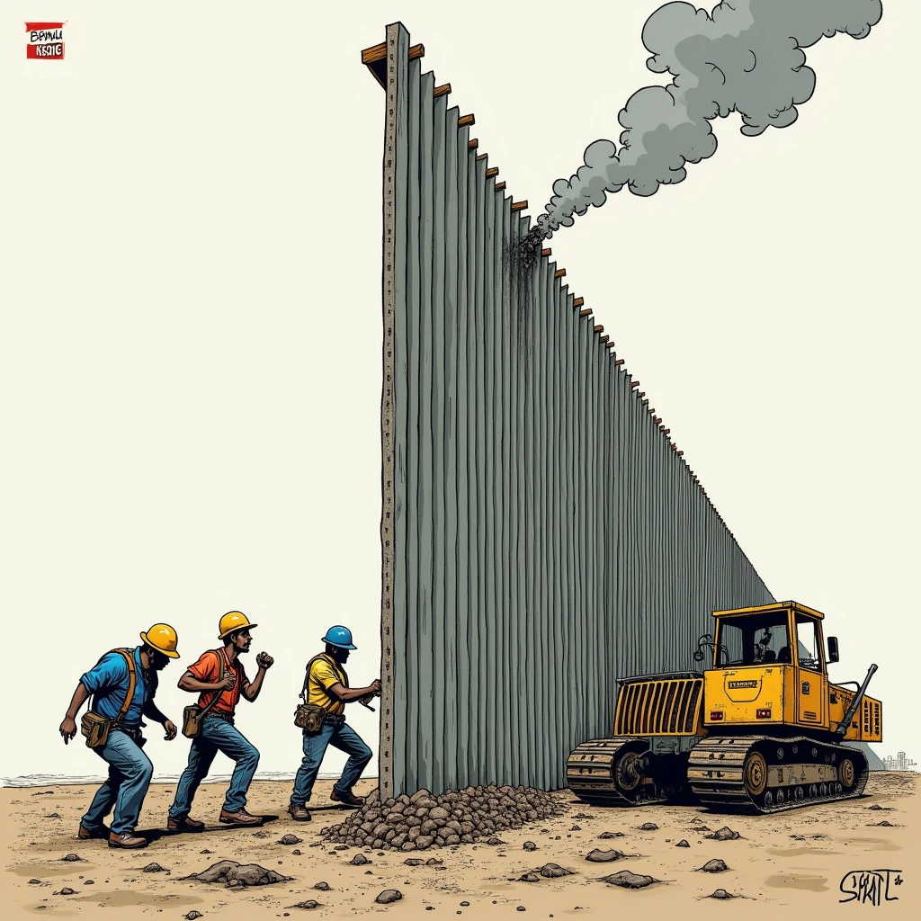 The words "build the wal" followed by a scribbled over lower-case "l"